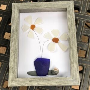 Everything is Better with Flowers! Handmade Sea Glass Art